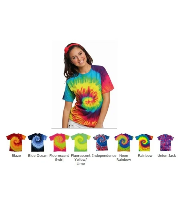Colortone  TD02M Rainbow Tie Dye T Shirt